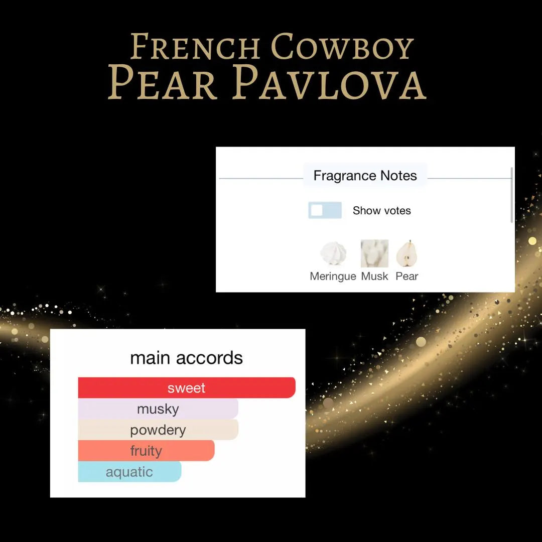 French Cowboy Pear Pavlova